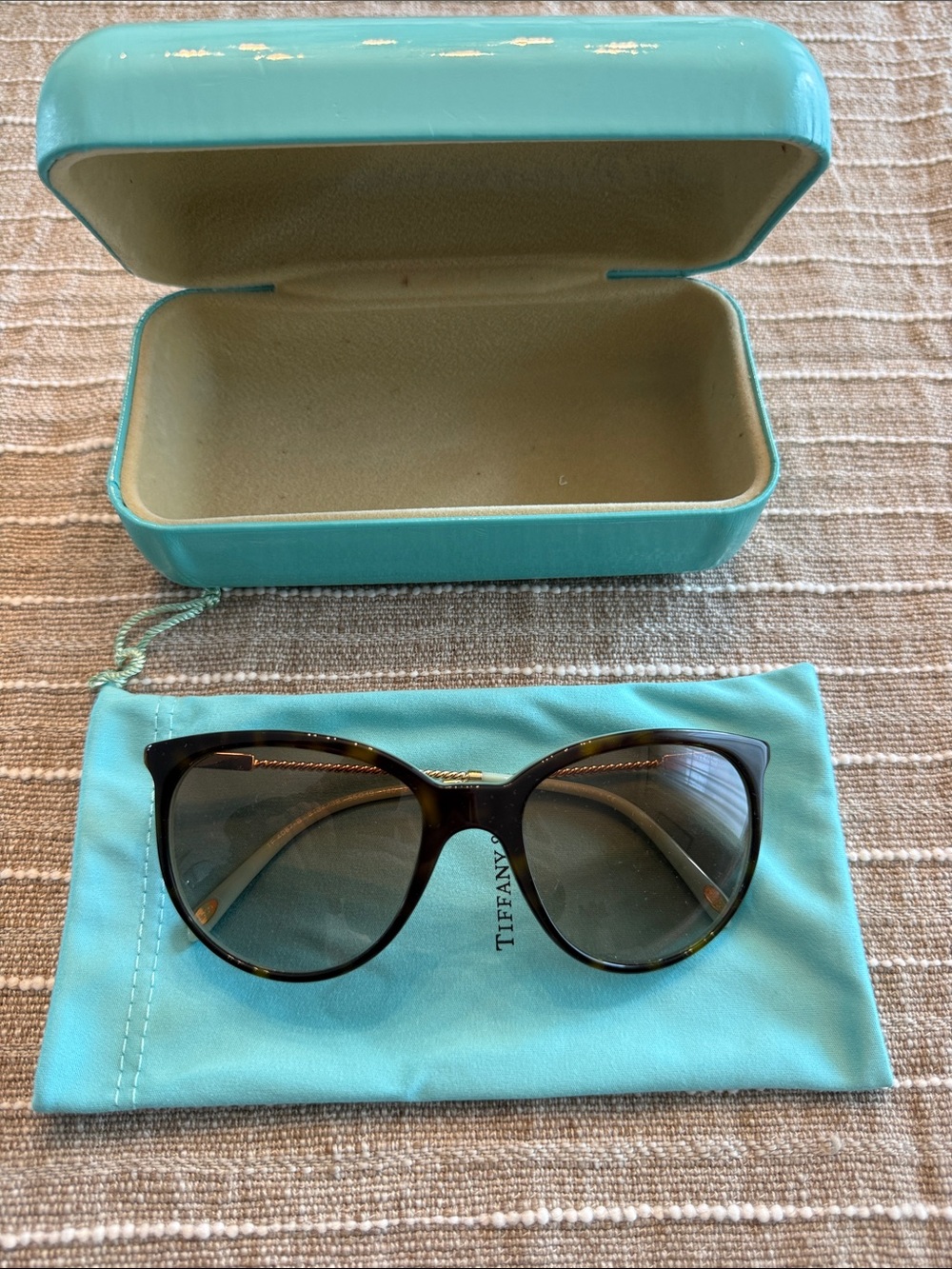 Tiffany & Co. Women's Tortoiseshell Sunglasses with Brown Gradient Lenses